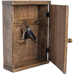 Caja para llaves marrón 23x8x30 cm 6H1983