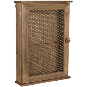 Caja para llaves marrón 28x9x40 cm 6H1993