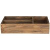 Contenedor con compartimentos marrón 43x22x9 cm 6H1995