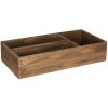 Contenedor con compartimentos marrón 43x22x9 cm 6H1995
