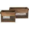 Caja de madera marrón 32x19x16 - 23x16x15 cm 6H1996