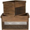 Caja de madera marrón 32x19x16 - 23x16x15 cm 6H1996