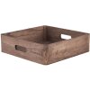 Bandeja decorativa (juego de 3) marrón 24x24x6 - 20x20x6 - 16x16x6 cm 6H2006