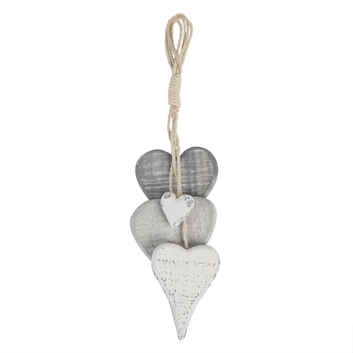 Decoración Percha Corazones multicolor 32x5x8 cm 6H2026