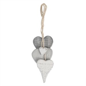 Decoración Percha Corazones multicolor 32x5x8 cm...