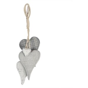 Decoración Percha Corazones multicolor 32x5x8 cm...