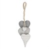 Decoración Percha Corazones multicolor 32x5x8 cm 6H2026