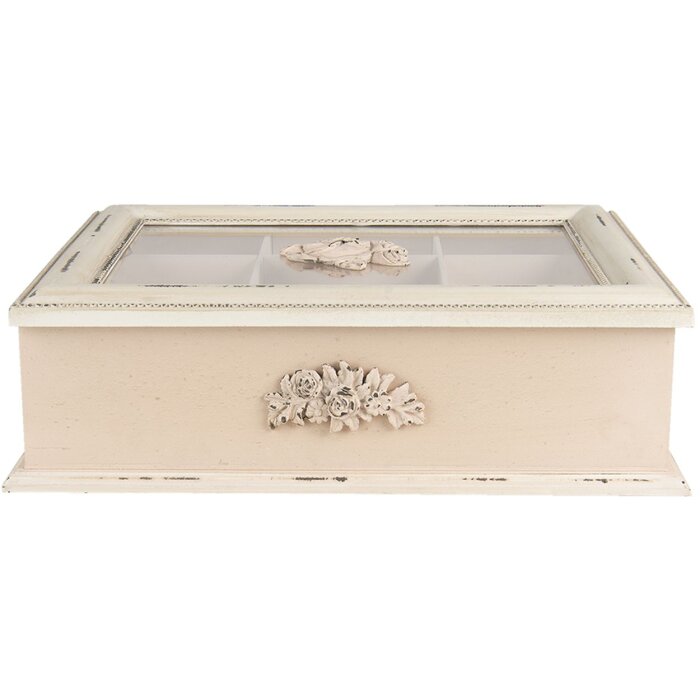 Caja de té (6 compartimentos) multicolor 32x26x9 cm 6H2029