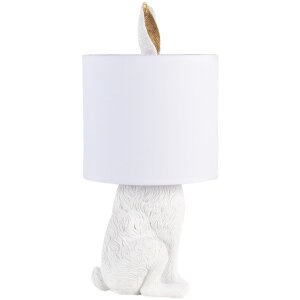 Clayre & Eef 6LMC0013W Sobremesa Conejo Ø 20x45 cm Plástico Blanco