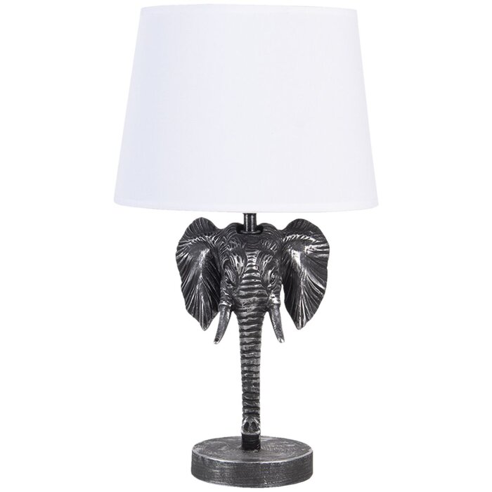 Lámpara de mesa Elefante negro 25x25x41 cm E27-máx 1x60W 6LMC0052