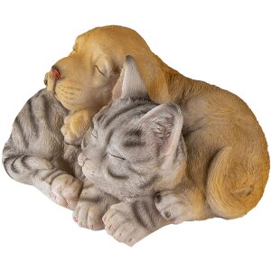 Decoración Perro y Gato multicolor 20x15x11 cm 6PR3336