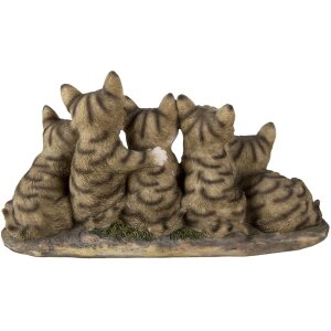 Decoración gatos gris 32x13x16 cm 6PR3338