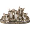 Decoración gatos gris 32x13x16 cm 6PR3338