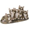 Decoración gatos gris 32x13x16 cm 6PR3338
