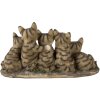 Decoración gatos gris 32x13x16 cm 6PR3338