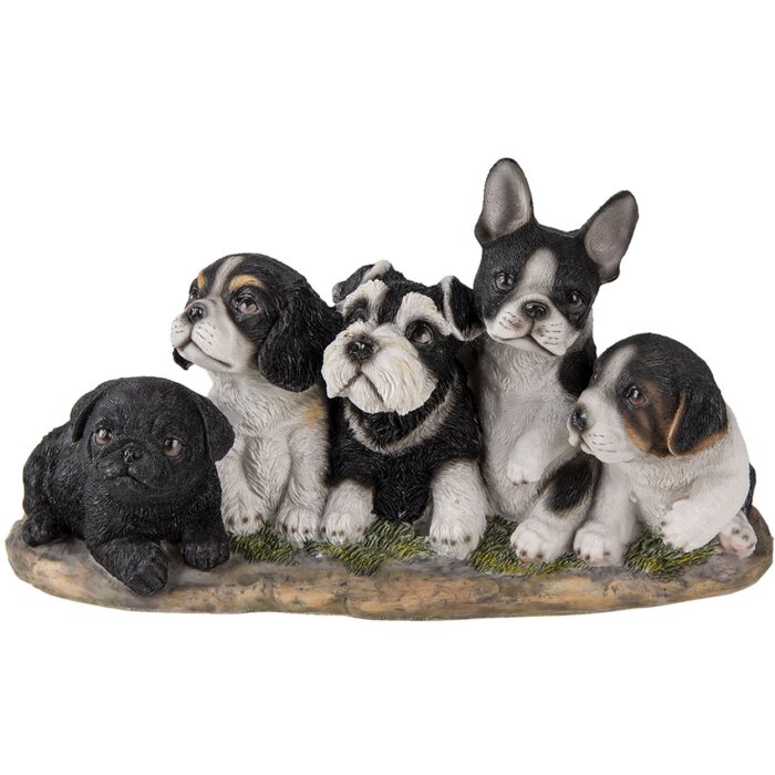 Decoración perros multicolor 33x12x17 cm 6PR3340