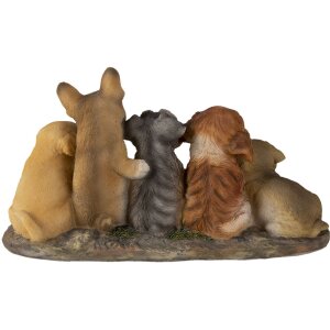 Decoración Perros multicolor 33x12x17 cm 6PR3341