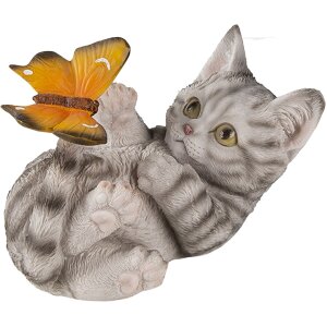 Decoración gato gris 14x8x11 cm 6PR3356
