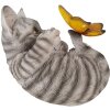 Decoración gato gris 14x8x11 cm 6PR3356