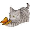 Decoración gato gris 19x8x10 cm 6PR3357