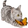 Decoración gato gris 19x8x10 cm 6PR3357