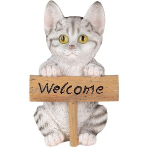 Decoración gato multicolor 12x9x19 cm 6PR3367