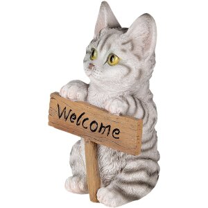 Decoración gato multicolor 12x9x19 cm 6PR3367