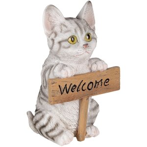 Decoración gato multicolor 12x9x19 cm 6PR3367