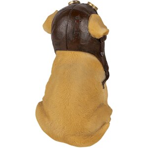 Decoración perro marrón 14x10x16 cm 6PR3368