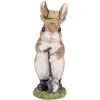 Decoración conejo marrón 9x8x22 cm 6PR3373