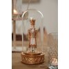 Campana de cristal con cascanueces dorado Ø 12x24 cm LED 6PR3416