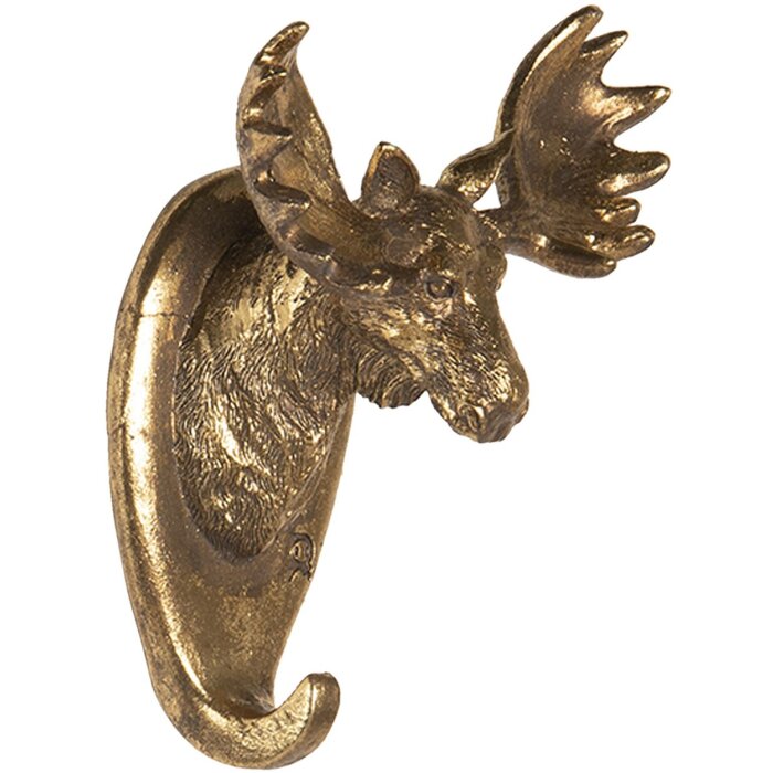 Decoración de pared Gancho dorado 10x7x13 cm 6PR3427