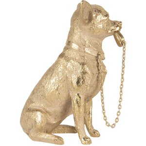 Decoración perro oro 13x9x18 cm 6PR3429