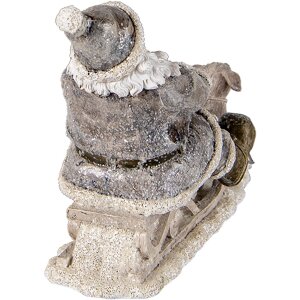 Decoración Papá Noel en trineo gris 24x8x16 cm 6PR3472