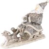 Decoración Papá Noel en trineo gris 24x8x16 cm 6PR3472