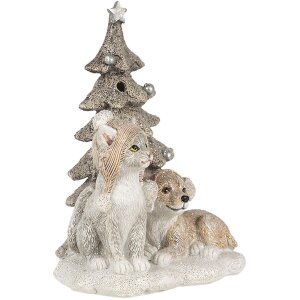 Decoración Perro y Gato multicolor 11x9x15 cm LED...