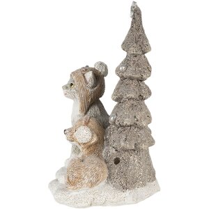 Decoración Perro y Gato multicolor 11x9x15 cm LED 6PR4628