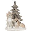 Decoración Perro y Gato multicolor 11x9x15 cm LED 6PR4628