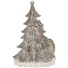 Decoración Gato en árbol de Navidad gris 12x9x16 cm LED 6PR4629