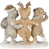 Decoración Perros y Gato multicolor 13x5x12 cm 6PR4633