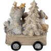 Decoración Animales en un carro multicolor 9x7x11 cm 6PR4636