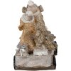 Decoración Perros en un carro multicolor 10x6x9 cm 6PR4637