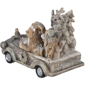 Decoración Animales en un coche multicolor 16x8x11 cm 6PR4639