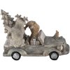 Decoración Animales en un coche multicolor 16x8x11 cm 6PR4639