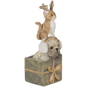 Decoración Perro y Gato multicolor 5x5x13 cm 6PR4642