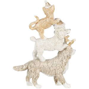Decoración Animales multicolor 12x4x17 cm 6PR4647