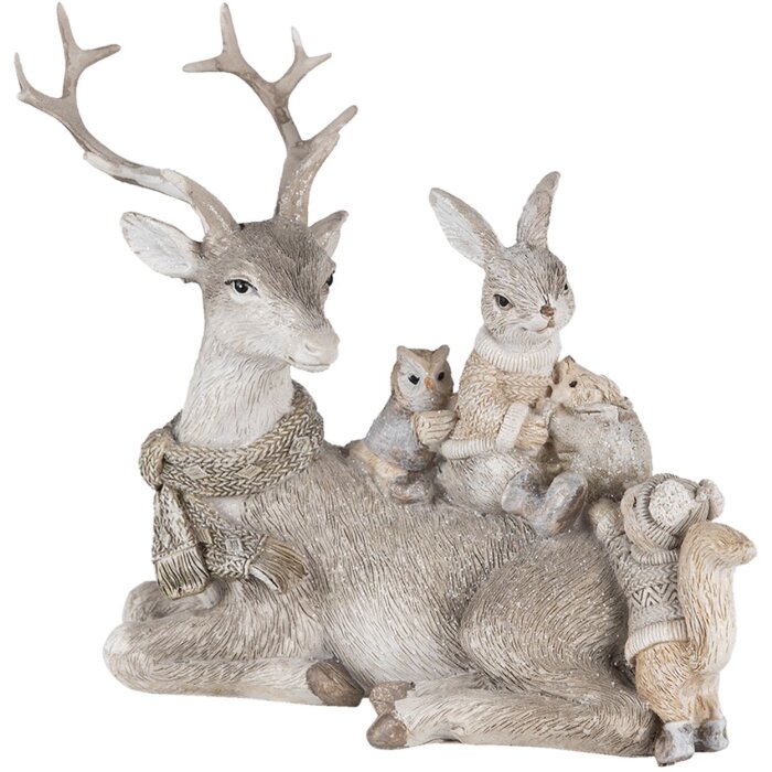 Decoración Animales gris 20x10x16 cm 6PR4651