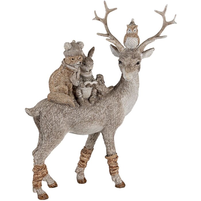 Decoración Animales gris 20x8x25 cm 6PR4652