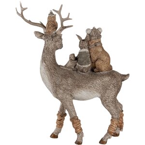 Decoración Animales gris 20x8x25 cm 6PR4652