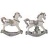 Decoración Caballo balancín (Lote de 2) multicolor 7x2x8 cm 6PR4659